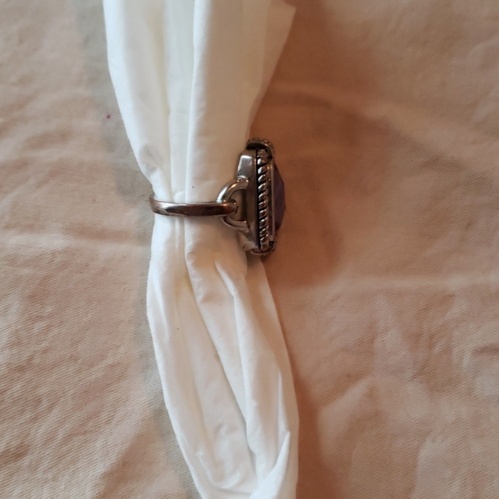 Vintage Simulated Amethyst Ring - image 2